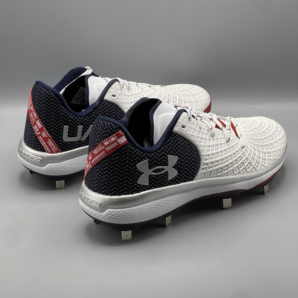 Under Armour Softball Cleats Womens 7.5 Glyde 2.0 MT LE American 3026602 USA - Picture 10 of 14